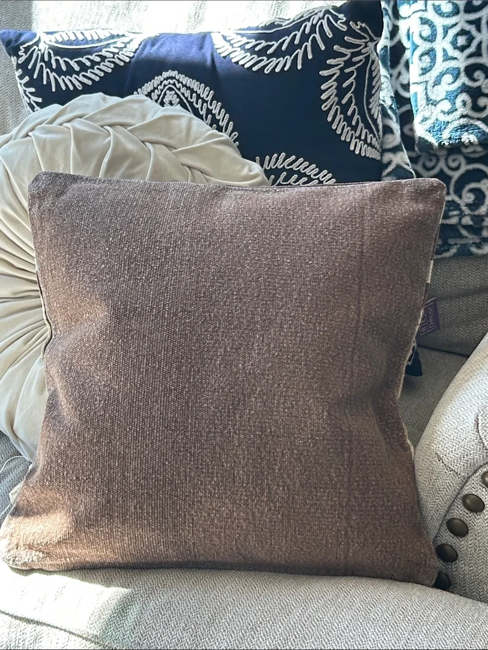 NEW! Southwestern Geometric Aztec Western Print Throw Accent Pillow Brown & Tan
